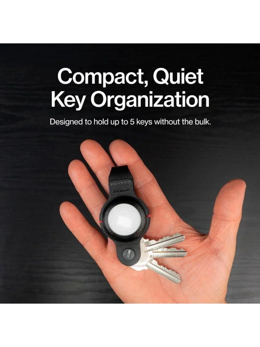 Premium Keychain Holder for Apple AirTag | 5-Key Organizer | Smart Key Storage
